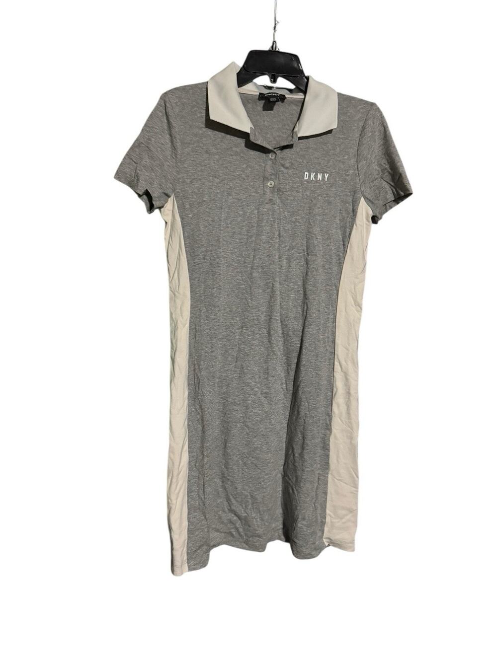 DKNY Polo Short Sleeve Grey Dress Size Small
